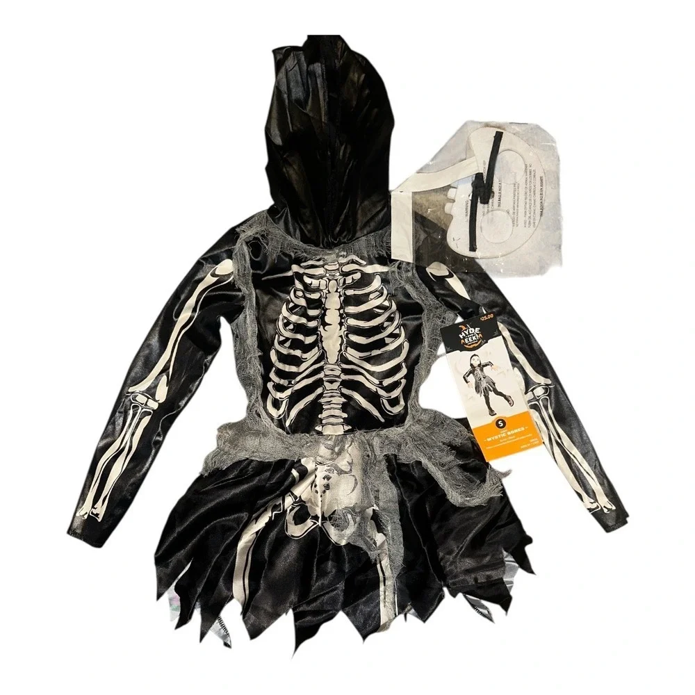 Hyde & Eek Girls Mystical Bonees Skelton Halloween Costure, Small